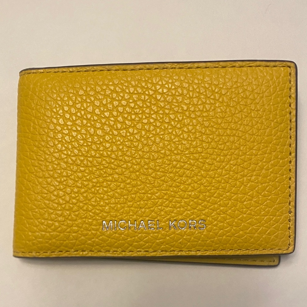 Michael Kors Mustard Leather Card Holder